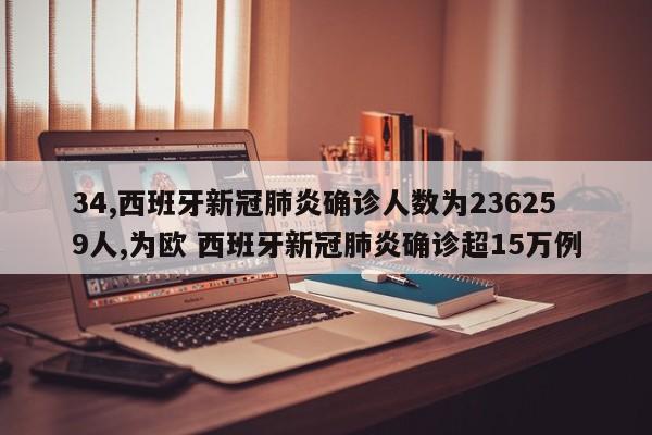 34,西班牙新冠肺炎确诊人数为236259人,为欧 西班牙新冠肺炎确诊超15万例